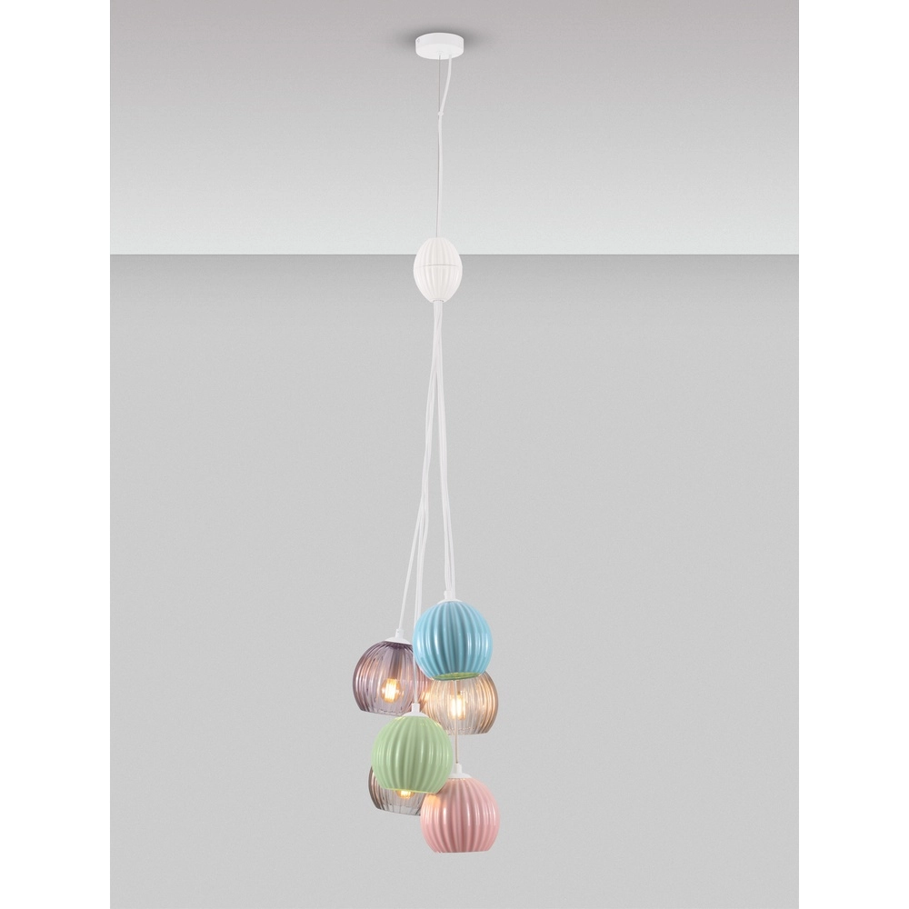 Suspension colorée Meline 6 lumières Lyora 5212017473998
