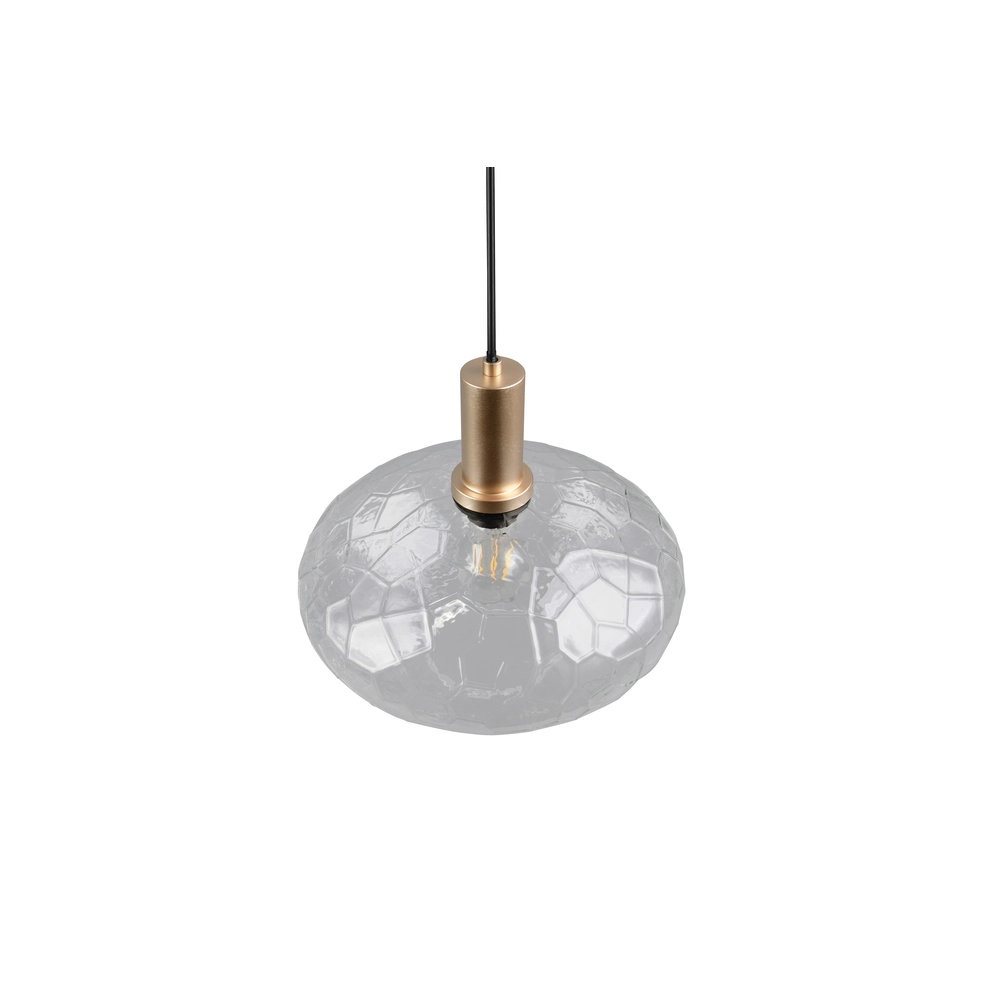 Lampe suspendue Emelie Or avec verre fumé Trio 4017807702538
