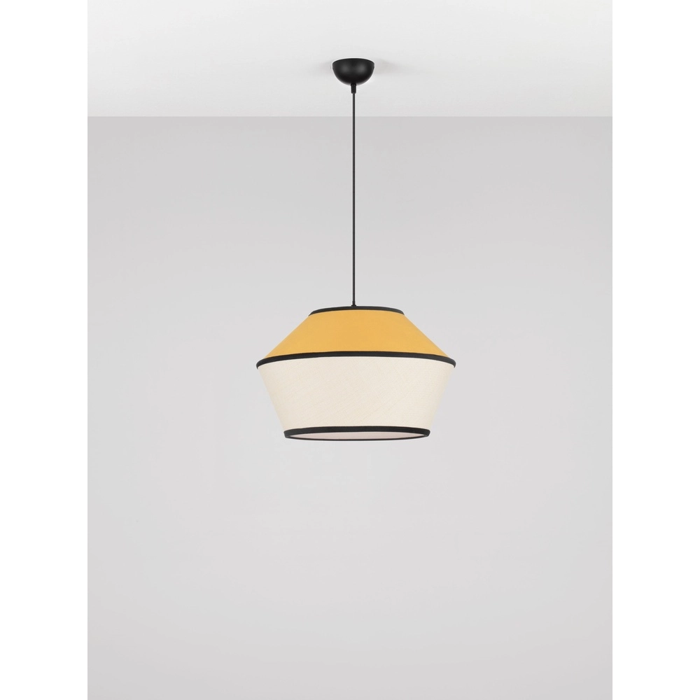 Lampe suspendue Veliss blanc avec jaune Lyora 5212017493859