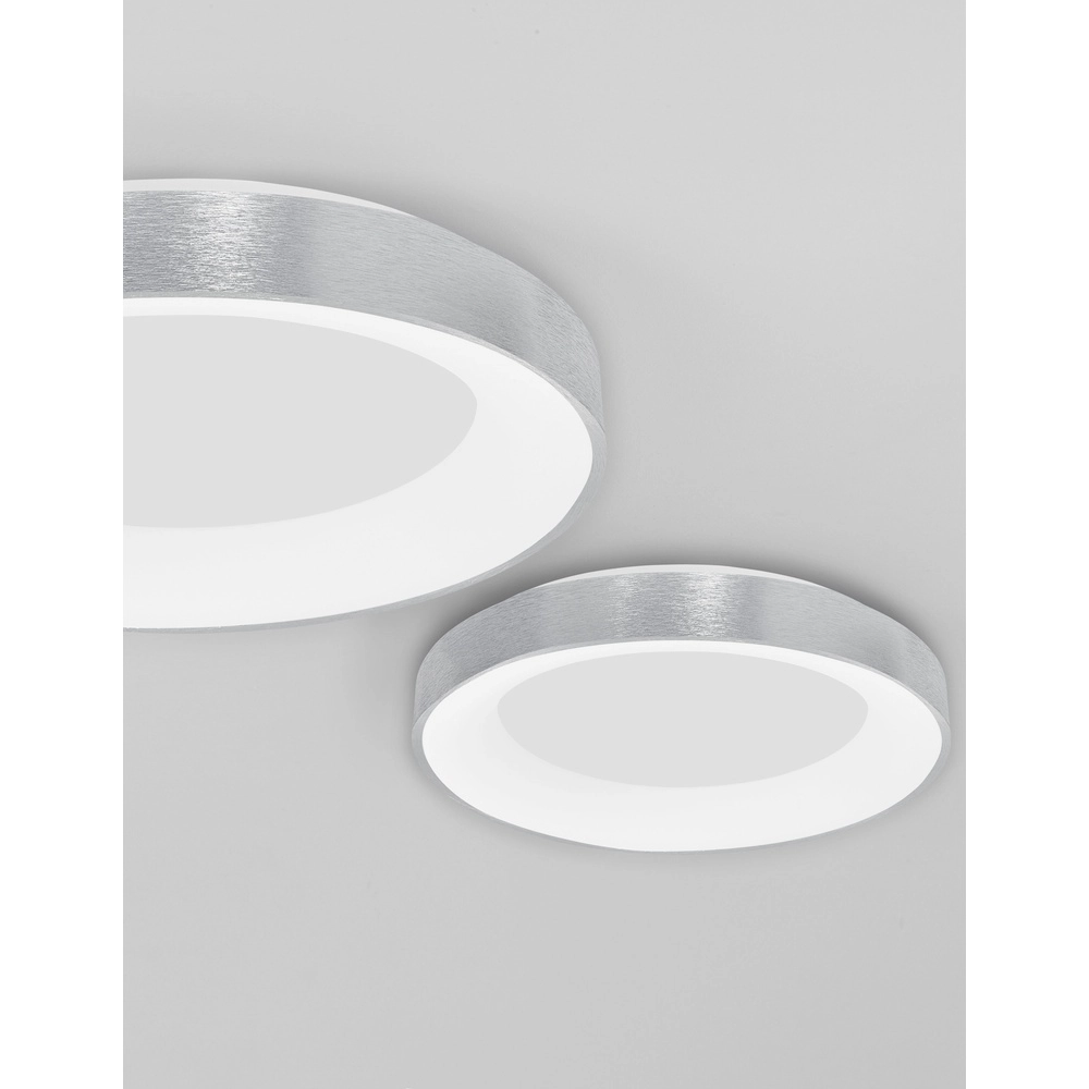 Plafonnier Rando Thin gris argenté Ø 60cm Lyora 5212017420138