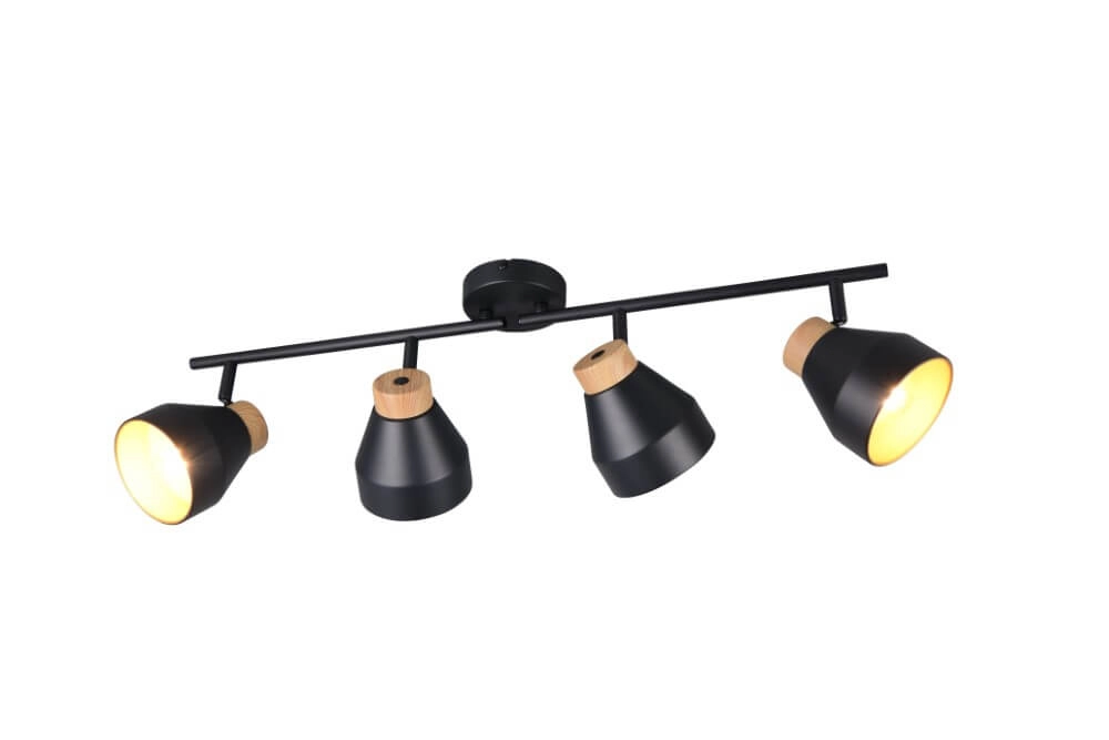 Plafonnier design 4 lumières Valentin noir Plafonnier design 4 lumières Valentin noir