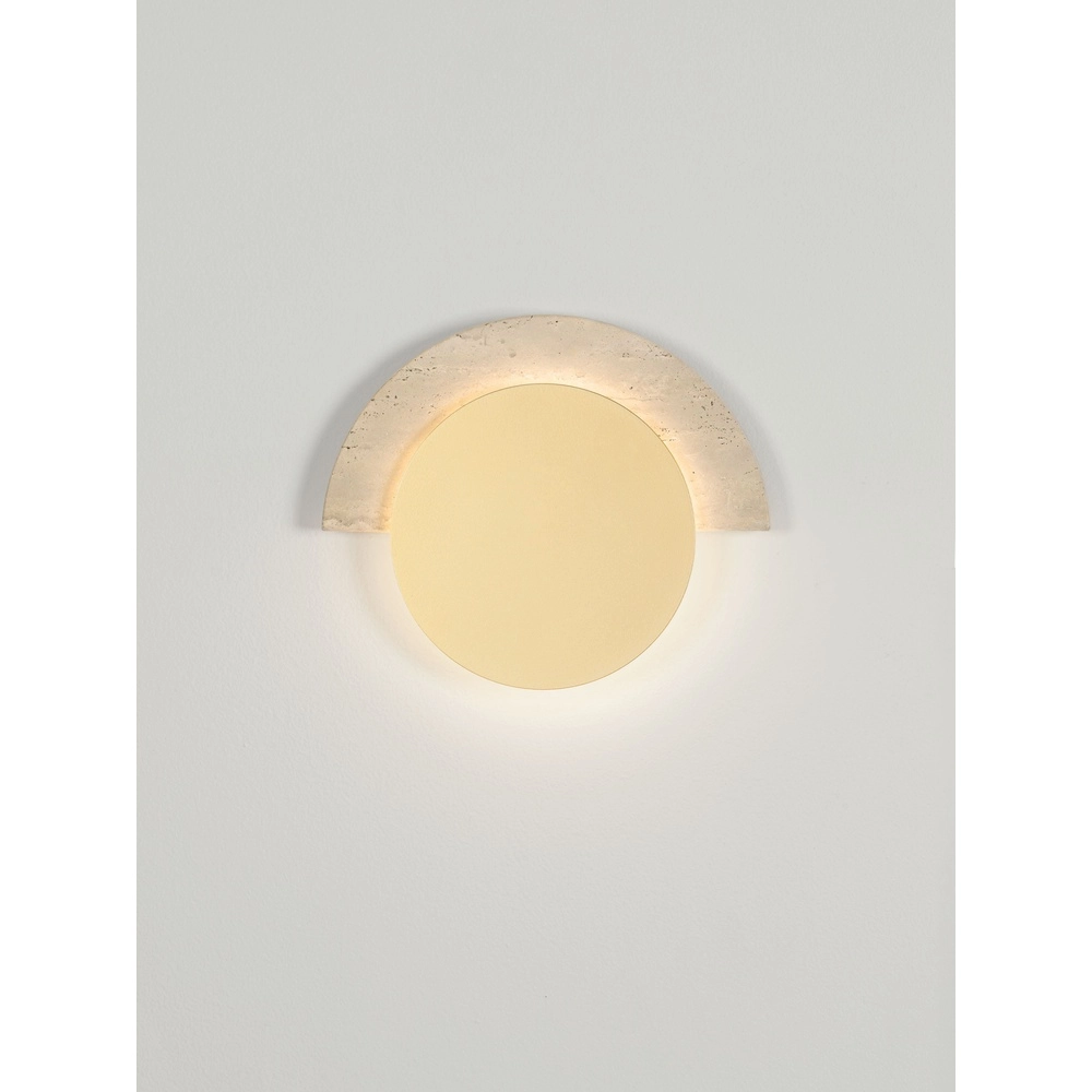 Lampe murale de conception Molli travertin Ø 21cm Lyora 5212063501317