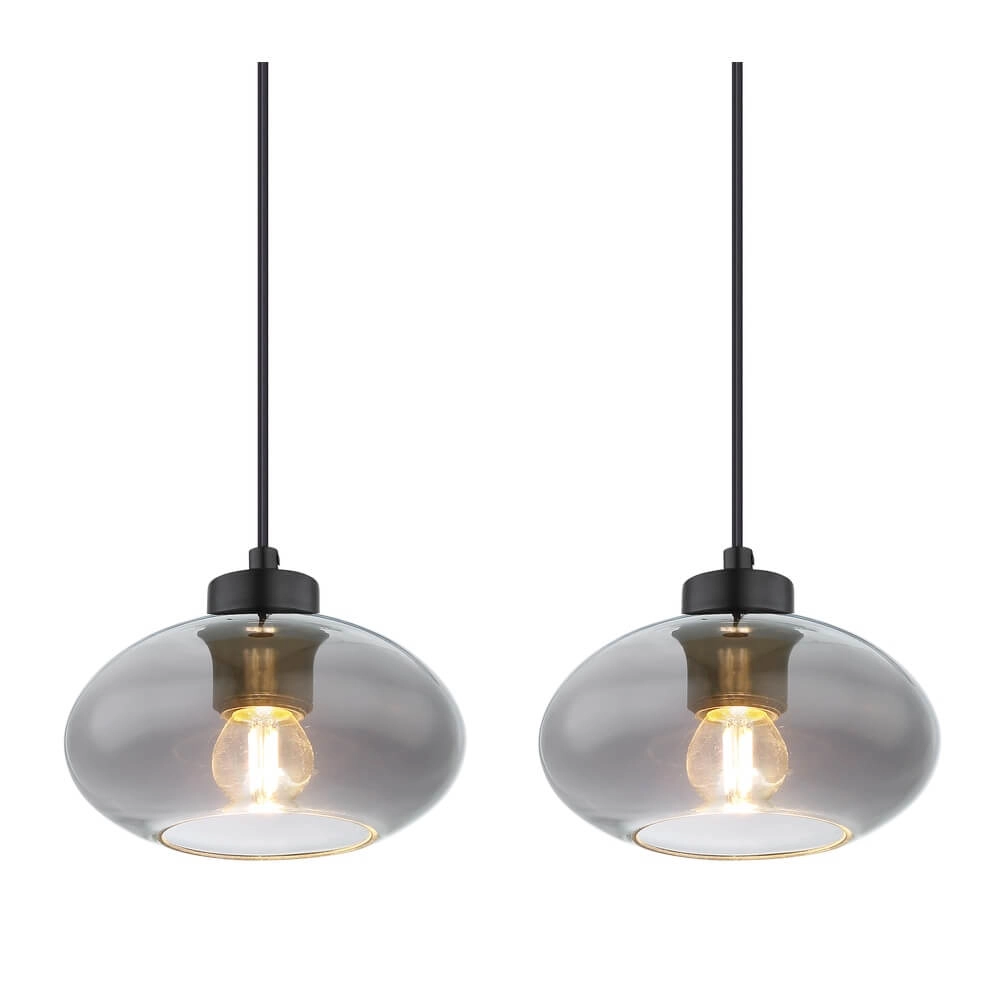 Suspension noire Shaun 4 lumières droites Globo 9007371442478