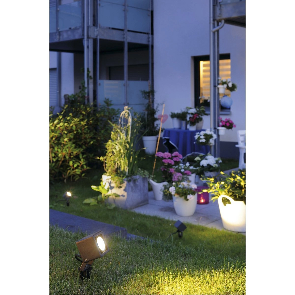 Projecteur LED de jardin Nautilus Square LED avec piquet de terre SLV 4024163140775