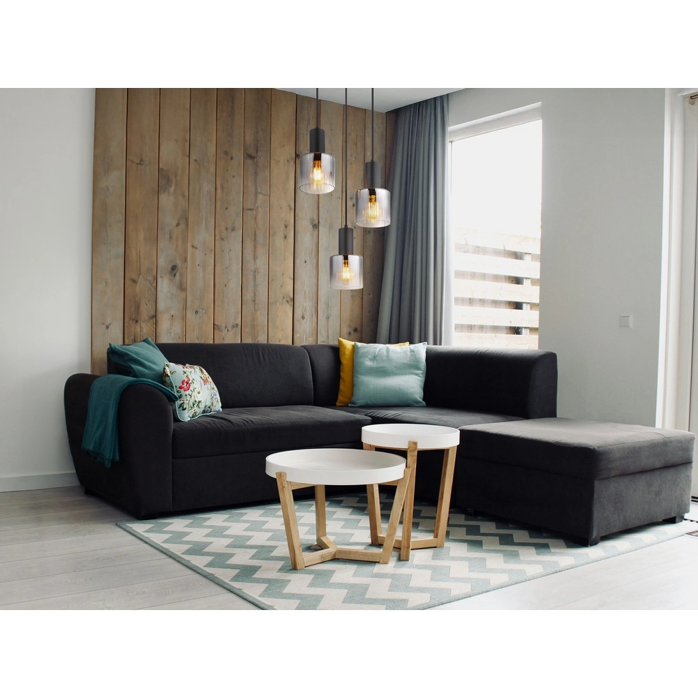 Lampe pendante de conception Jack Noir à 3 lumières Globo 9007371519828