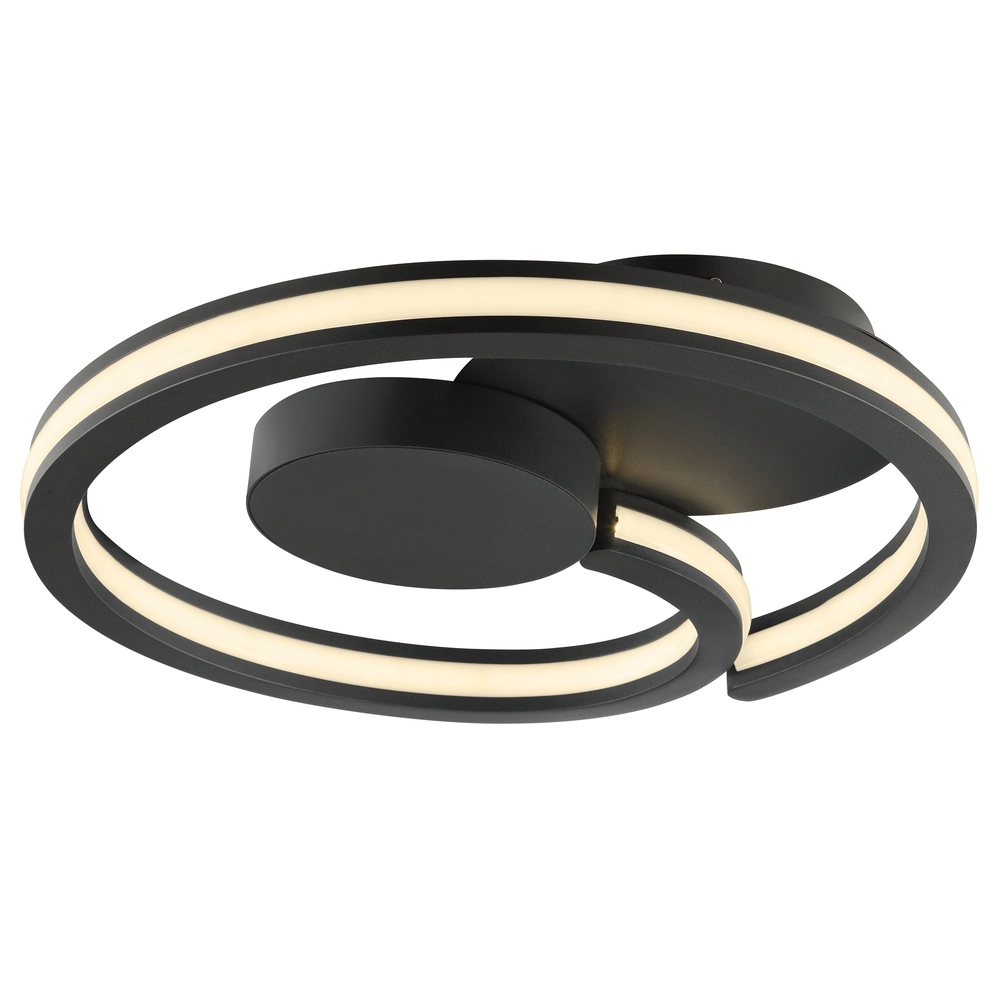 Lampe de plafond noire Revola conception Ø 40 cm