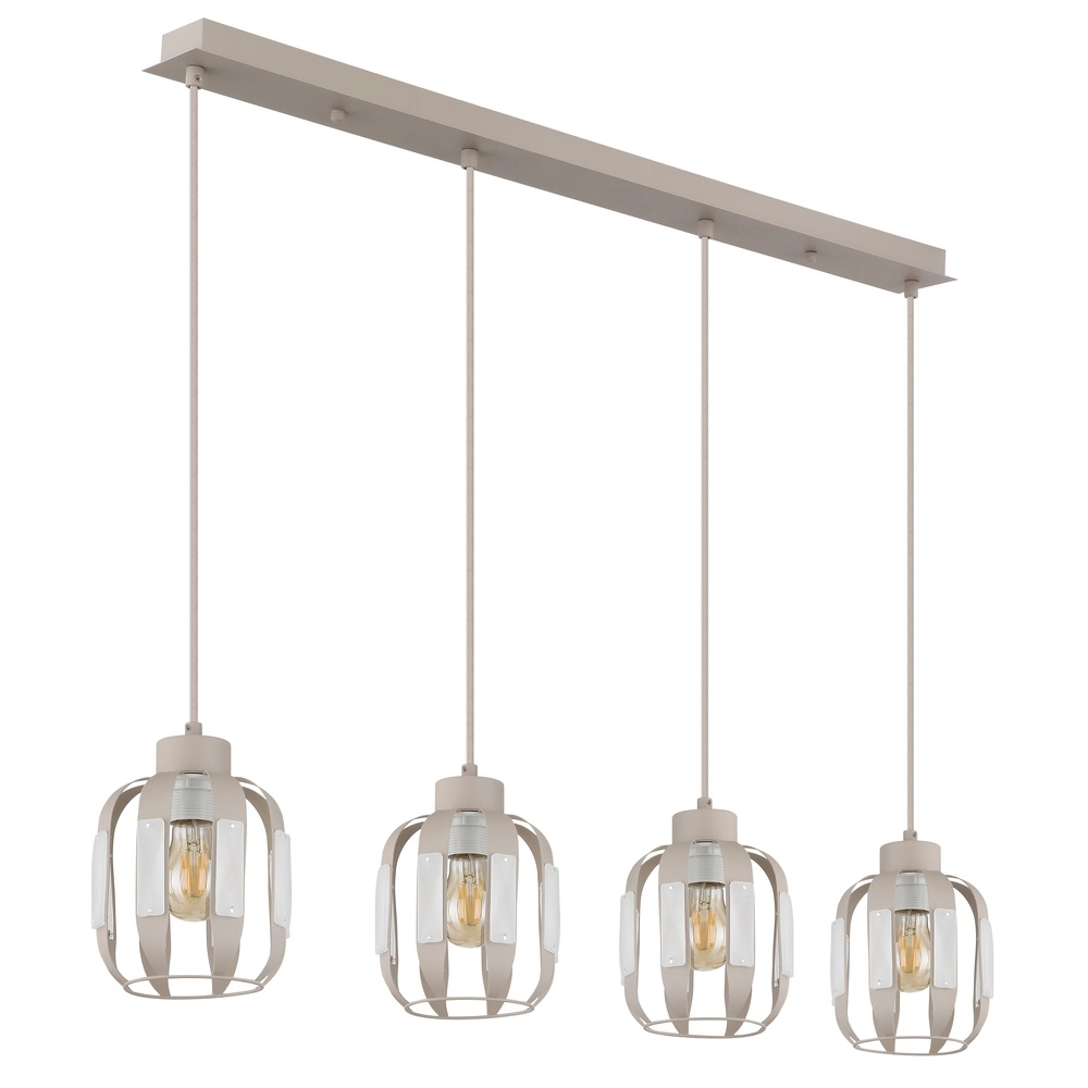 Lampe pendante de salle à manger Arlen Marron sable à 4 tons clairs Globo 9007371580569
