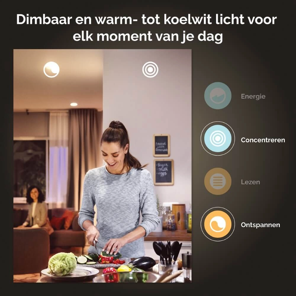 Hue Starterpack - E27 - 11W - White Ambiance lot de 3 Philips 8719514291232