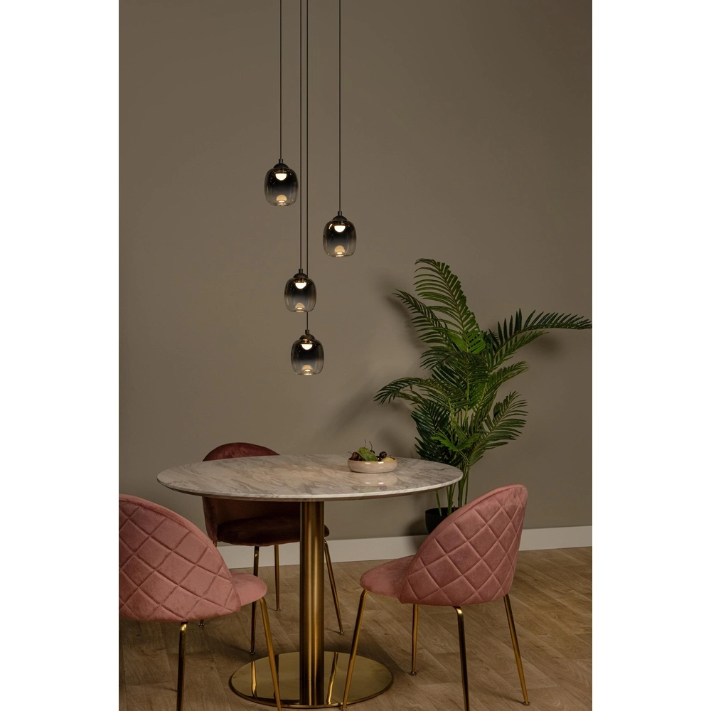 Lampe suspendue à 4 lumières Tamino Noir Lucide 5411212741240