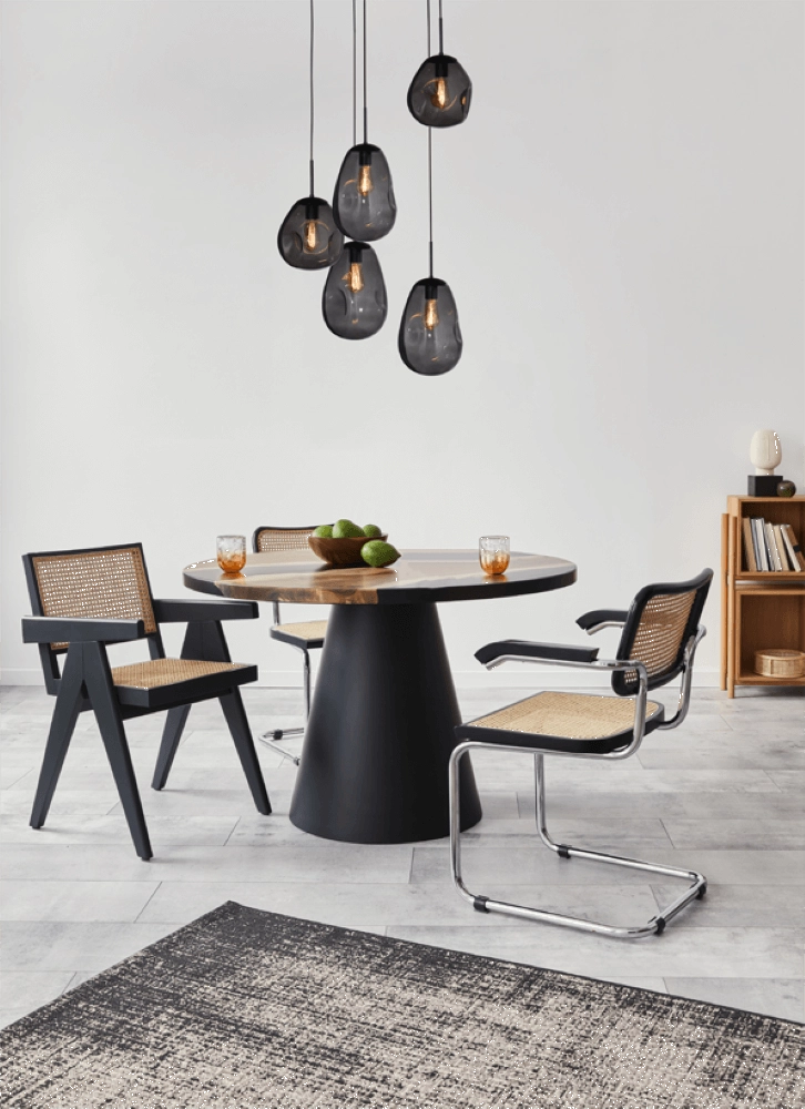 Lampe suspendue Vide Lava 5x verre à fumée Masterlight 8718121284323