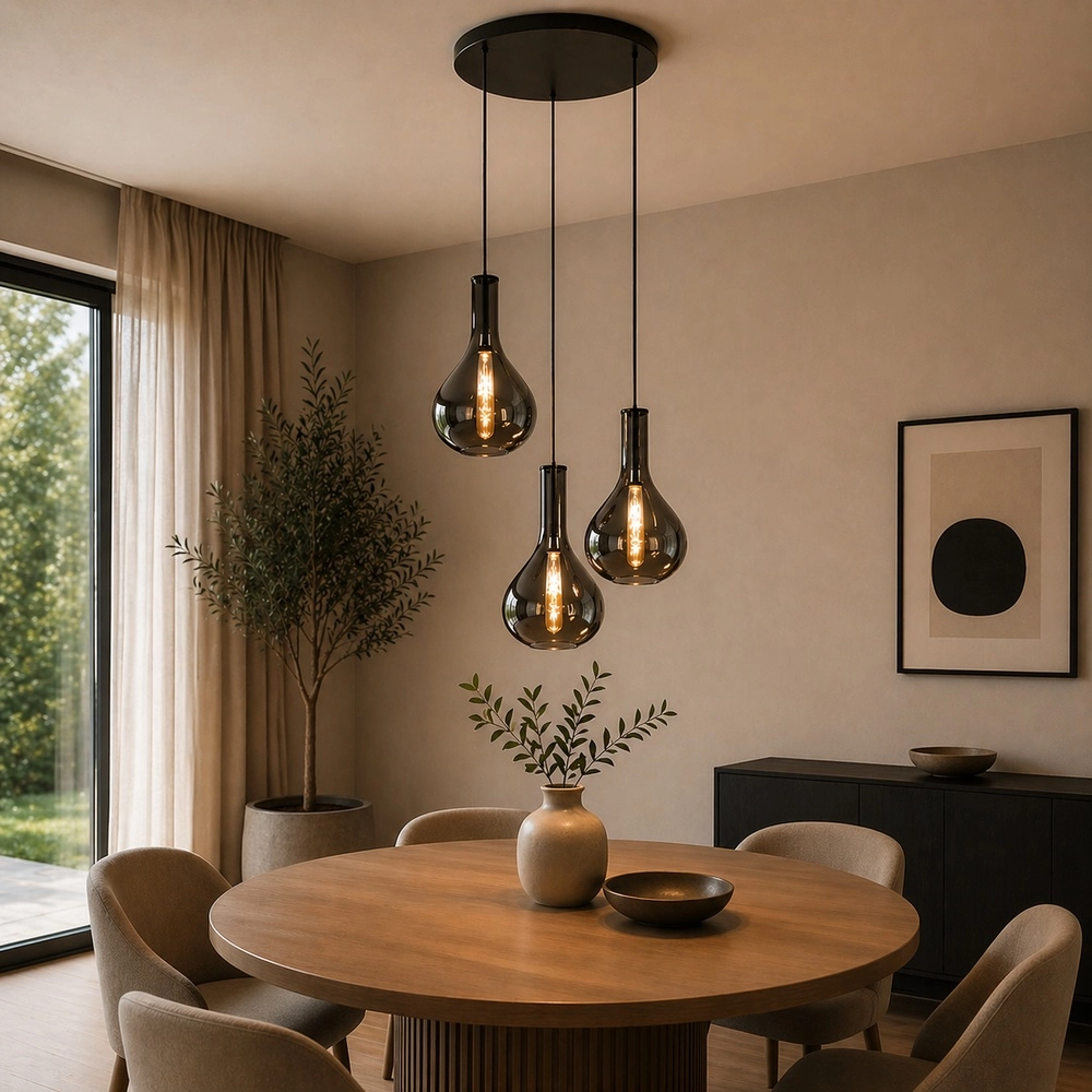 Lampe pendante de conception Sander 3 lumières Ø 61cm noir Brilliant 4004353476877