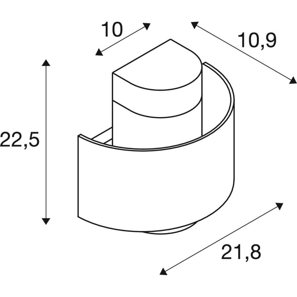 Applique murale design Photoni Cyl Brun rouille SLV 4024163295284