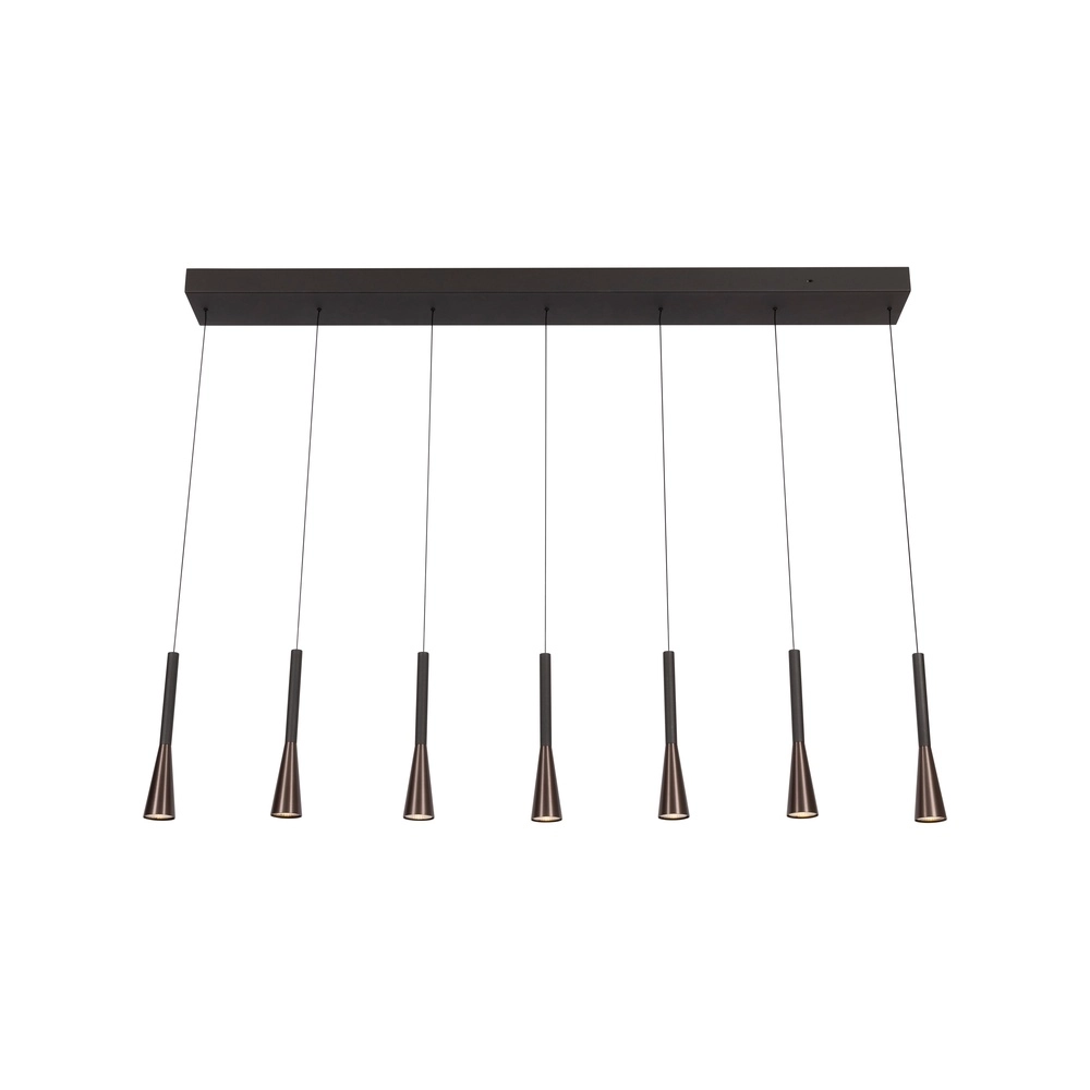 Lampe pendante de conception Joakim 7-café marron clair