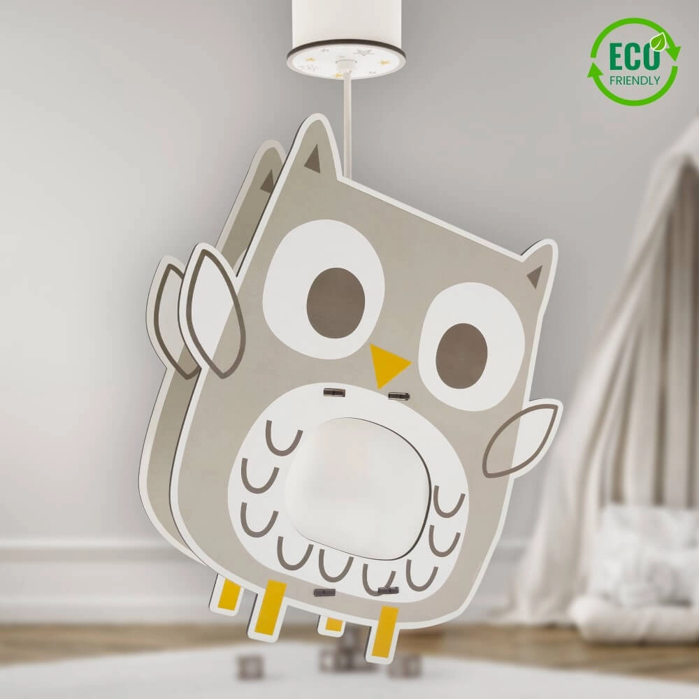 Suspension chambre d’enfant Owl Ø 25cm x 50cm blanc Dalber 8420406633978