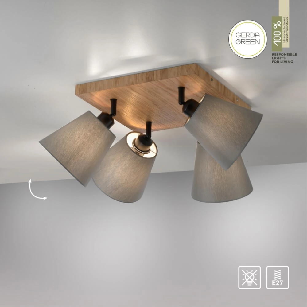 Plafonnier Green Michel 4 lumières Just Light 4043689995058