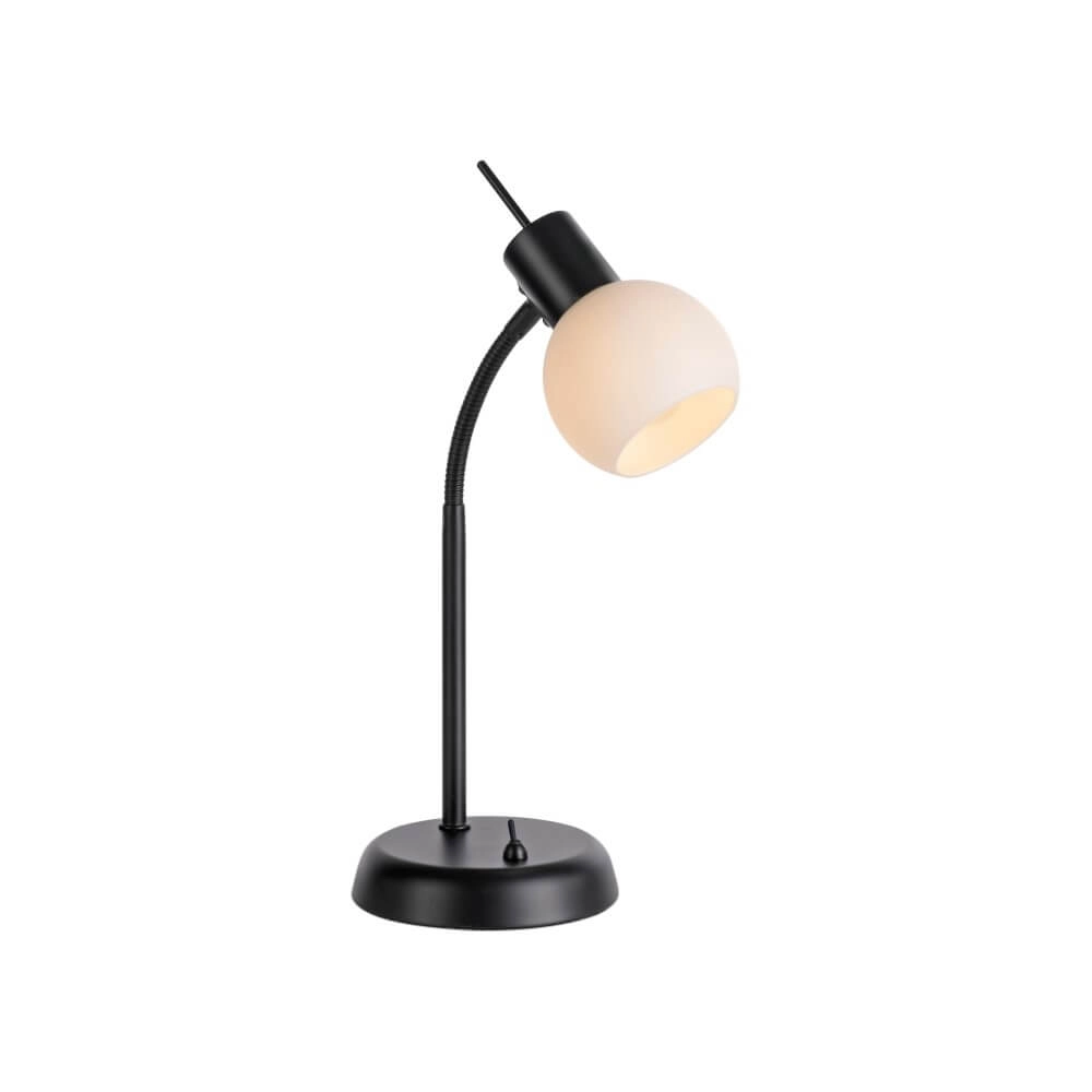 Lampe de table noire Loki 1 lumière Just Light 4043689000813