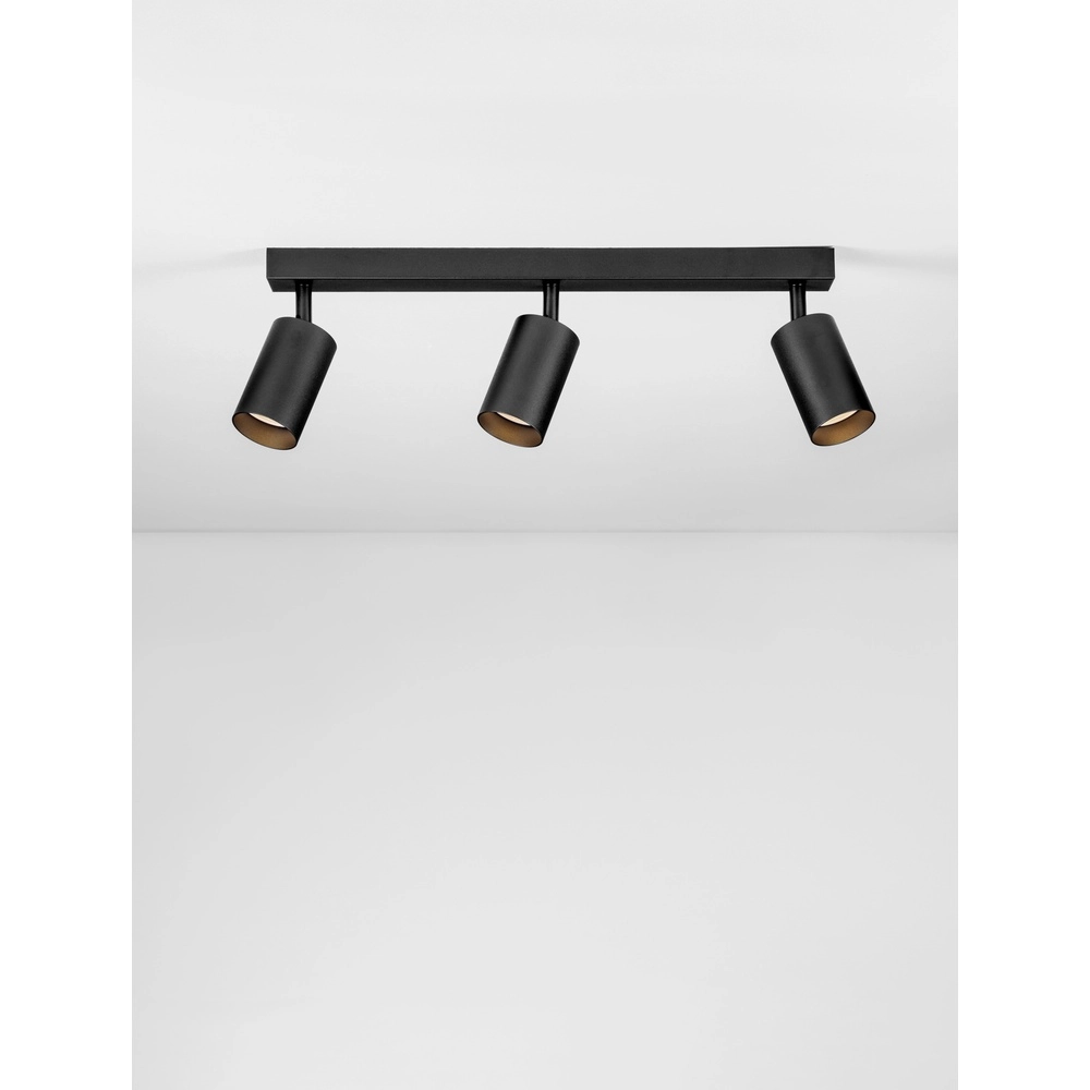 Spot de plafond Reig 3 lumières noir Lyora 5212017477958