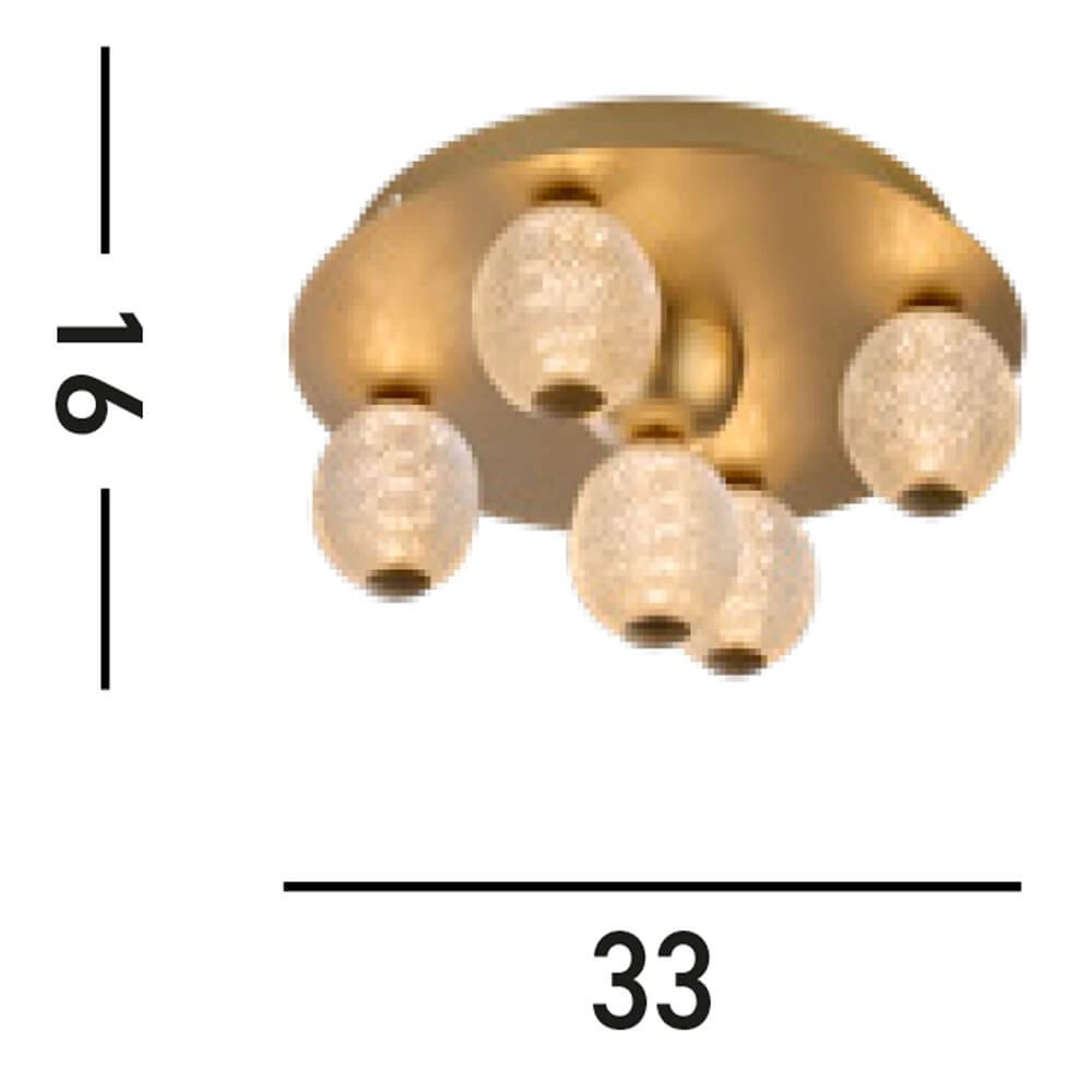 Plafonnier 5 lumières Asteroid or Searchlight 5053423273402