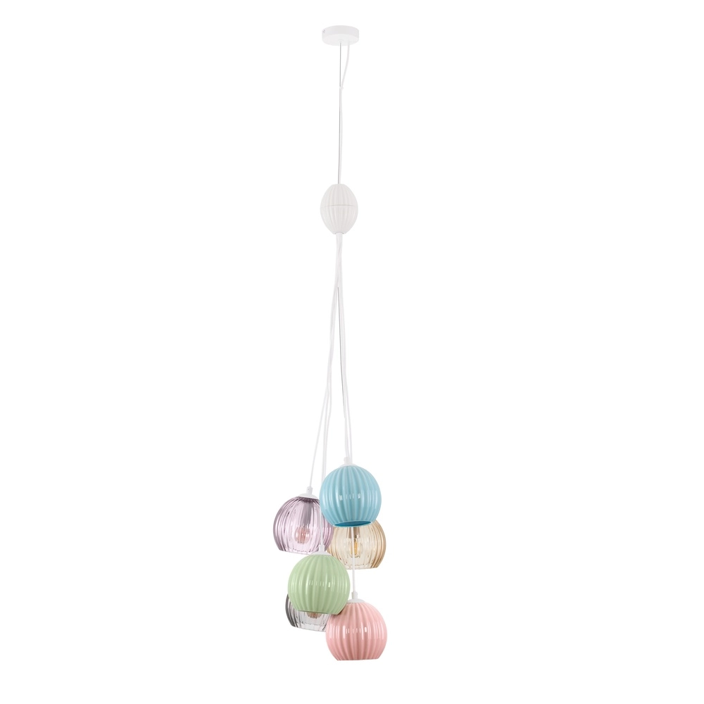Suspension colorée Meline 6 lumières Suspension colorée Meline 6 lumières