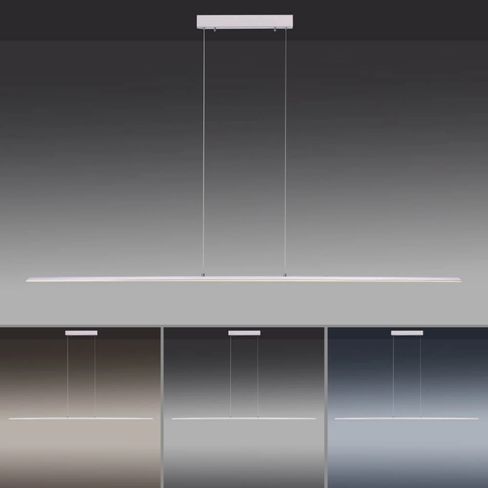 Lampe suspendue design Pure Lite 160cm en métal Paul Neuhaus 4012248344866