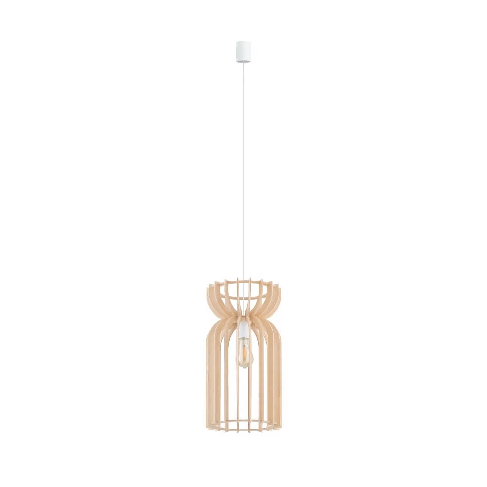 Lampe suspendue en bois Kymi Ø 26cm - bois marron Lyora 5903139105705