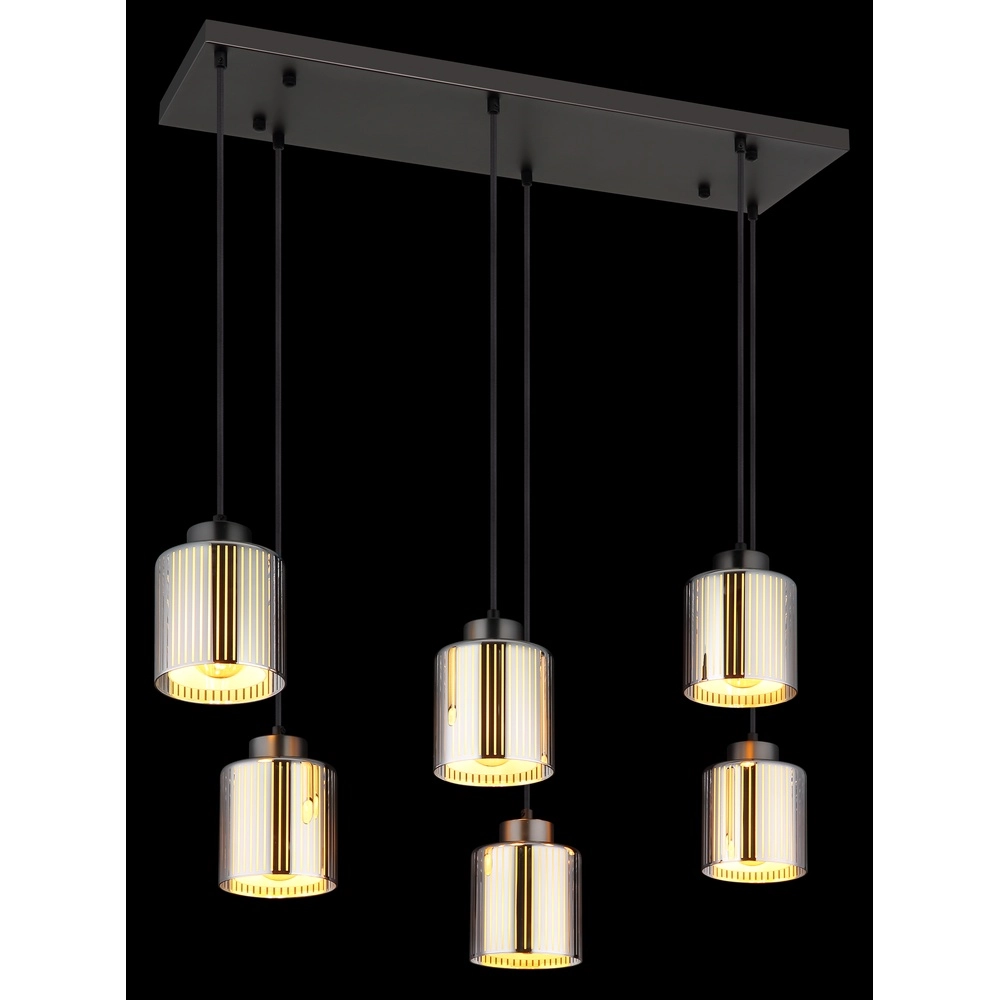 Lampe pendante de conception Felicia Canons à 6 feux en métal canon Globo 9007371528967