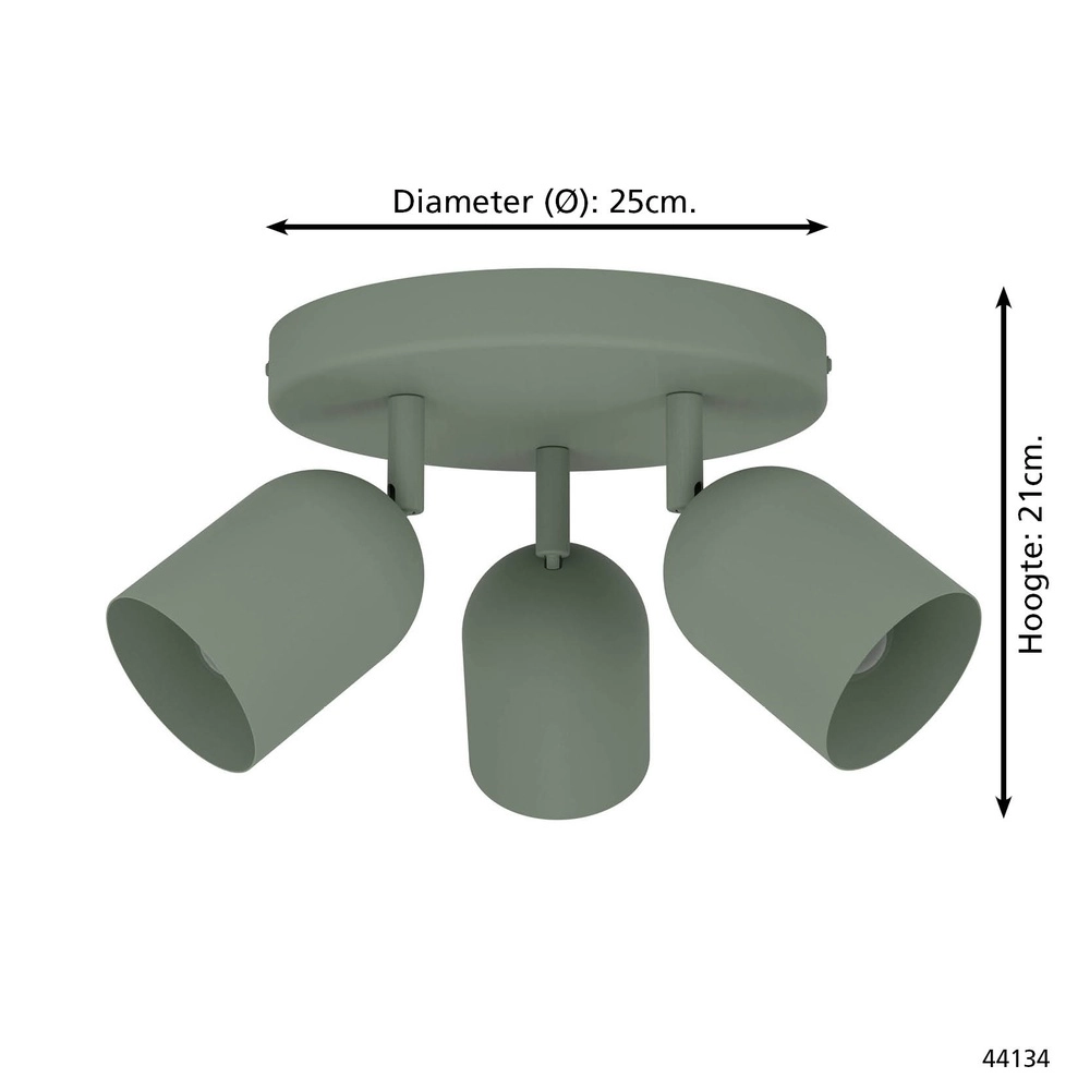 Spot de plafond design Tilston 3-vert clair Eglo 9008606359677