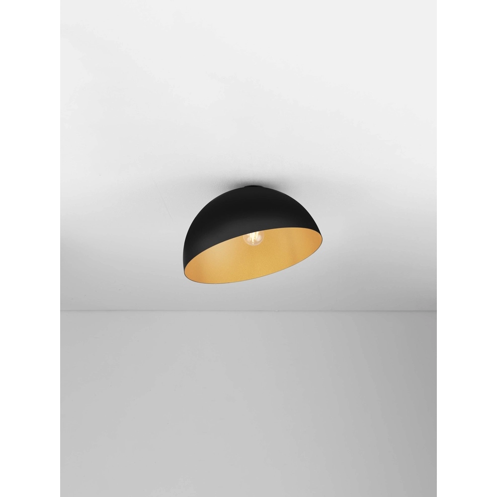 Plafonnier Onia noir avec or Ø 40cm Plafonnier Onia noir avec or Ø 40cm