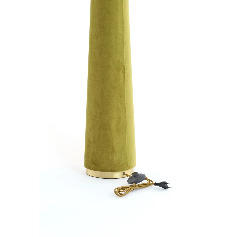 Lampe de pied Devia Ø 50cm - velours - vert Light & Living 8717807759537