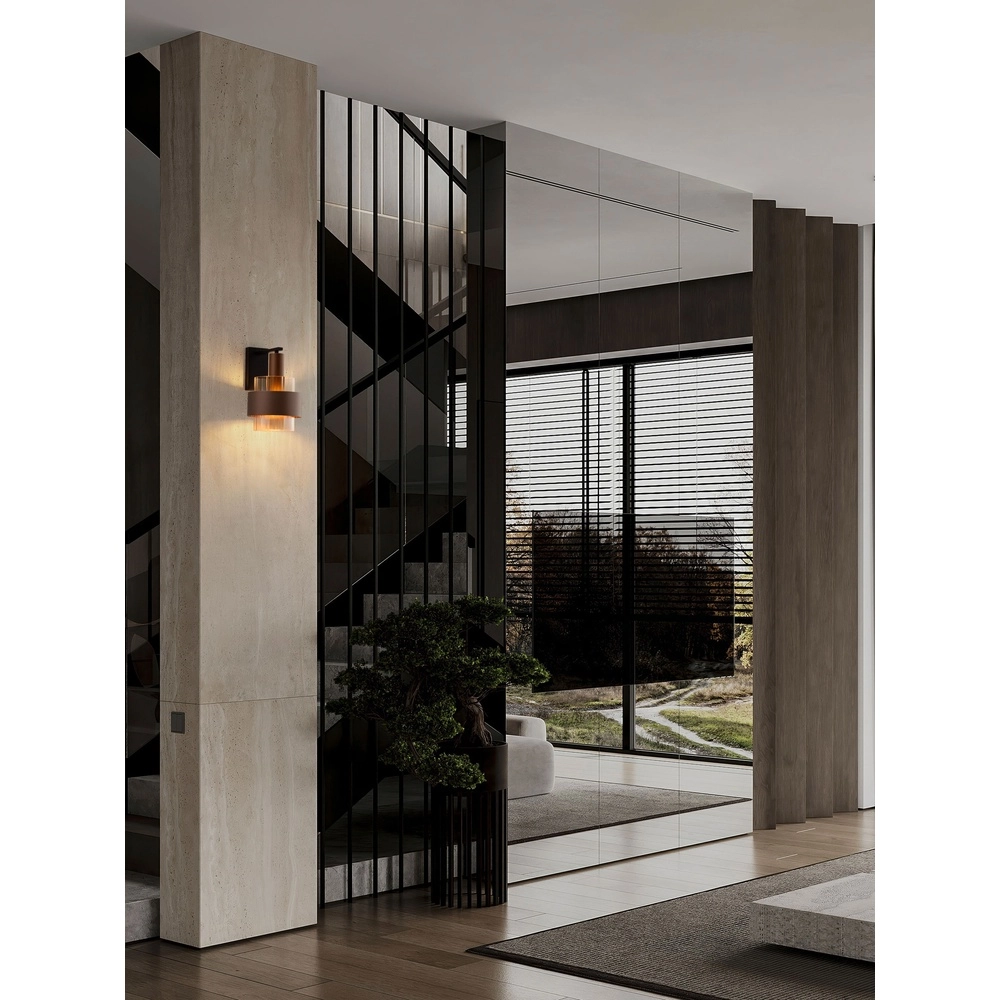 Lampe murale moderne Serena Café brun