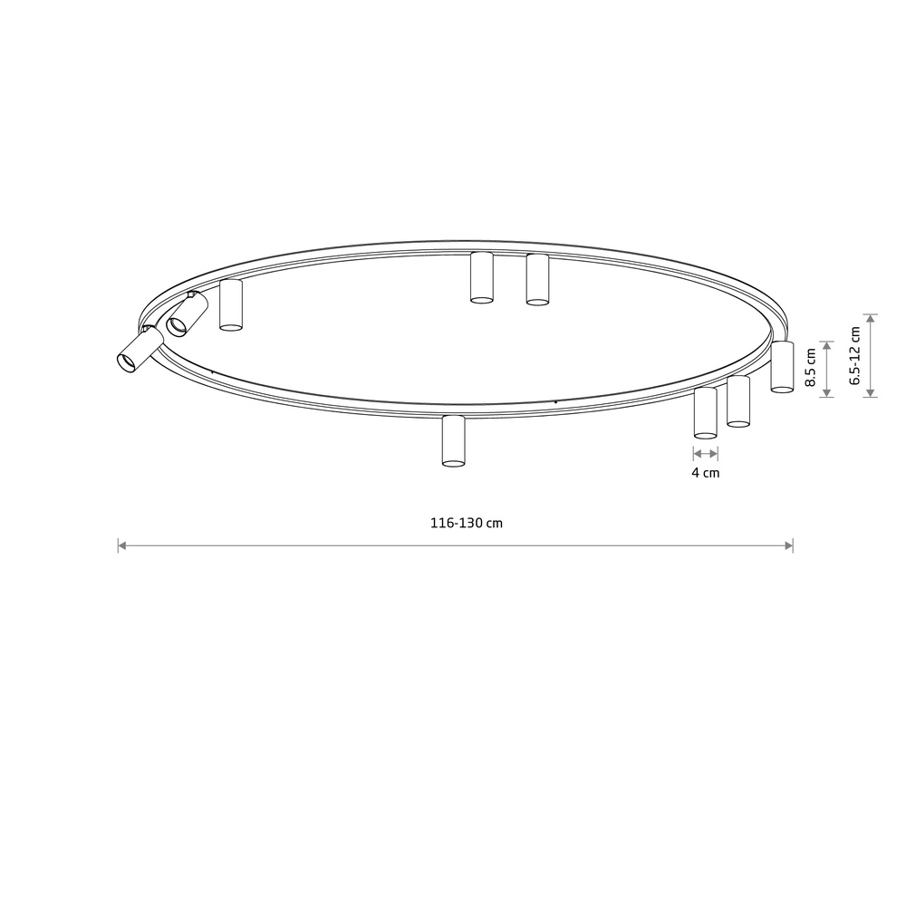 Projecteurs circulaires montés en surface Fourty 9x GU10 - blanc Lyora 5903139119511