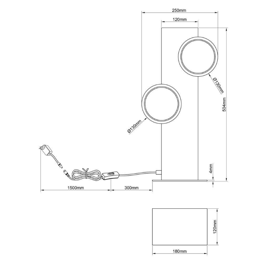 Lampe de table Cheesy bois Brilliant 4004353429606