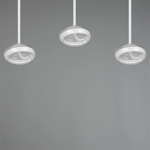 Lampe pendante à 3 lumières Tarsia Blanc Trio 4017807683363