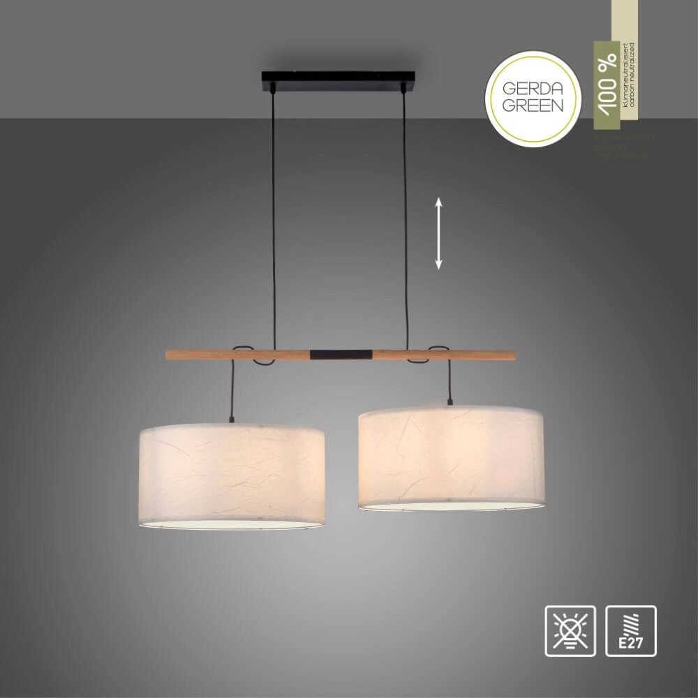 Lampe suspendue blanche Green Sofie duo Just Light 4043689995003
