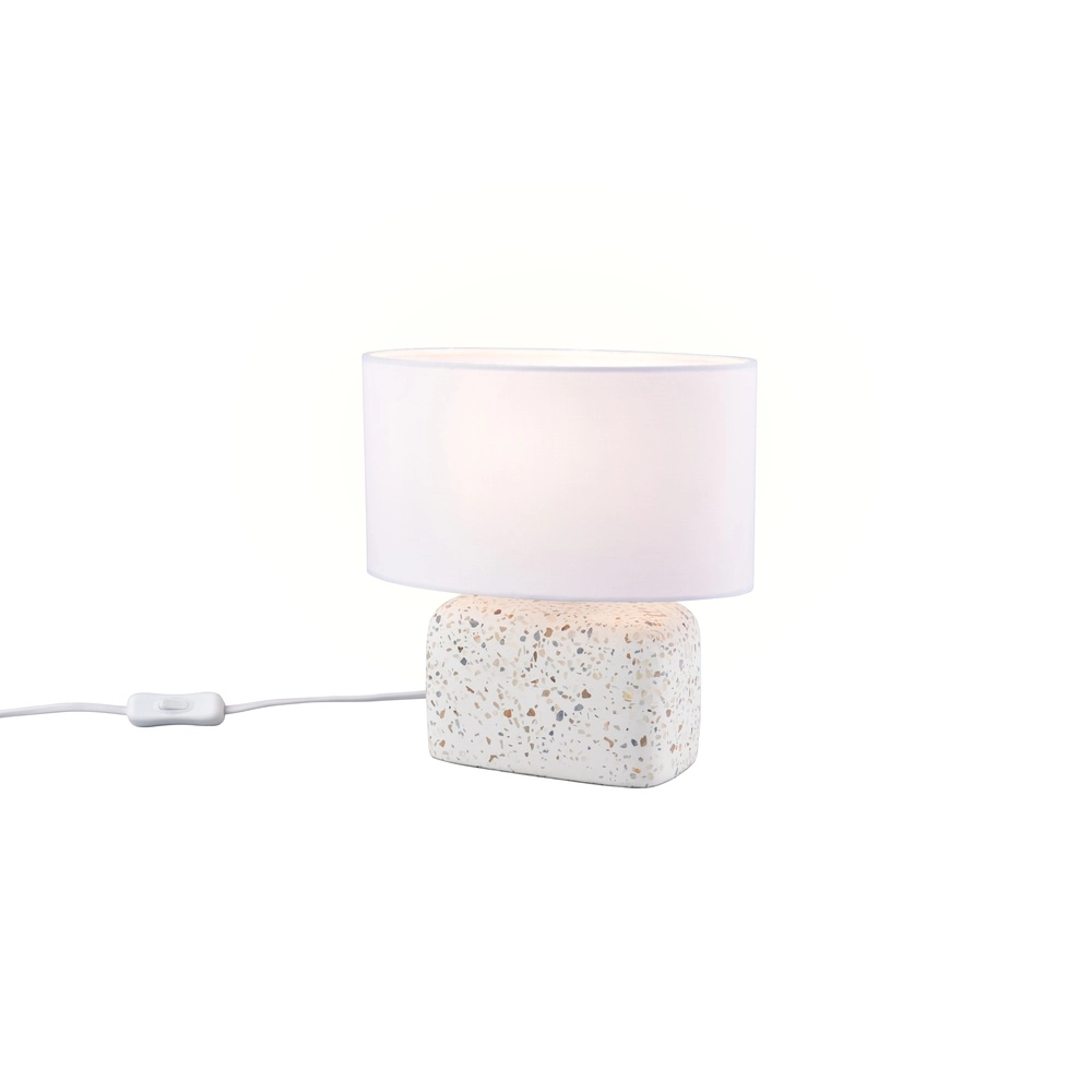 Lampe de table en céramique Livare avec abat-jour de table blanc