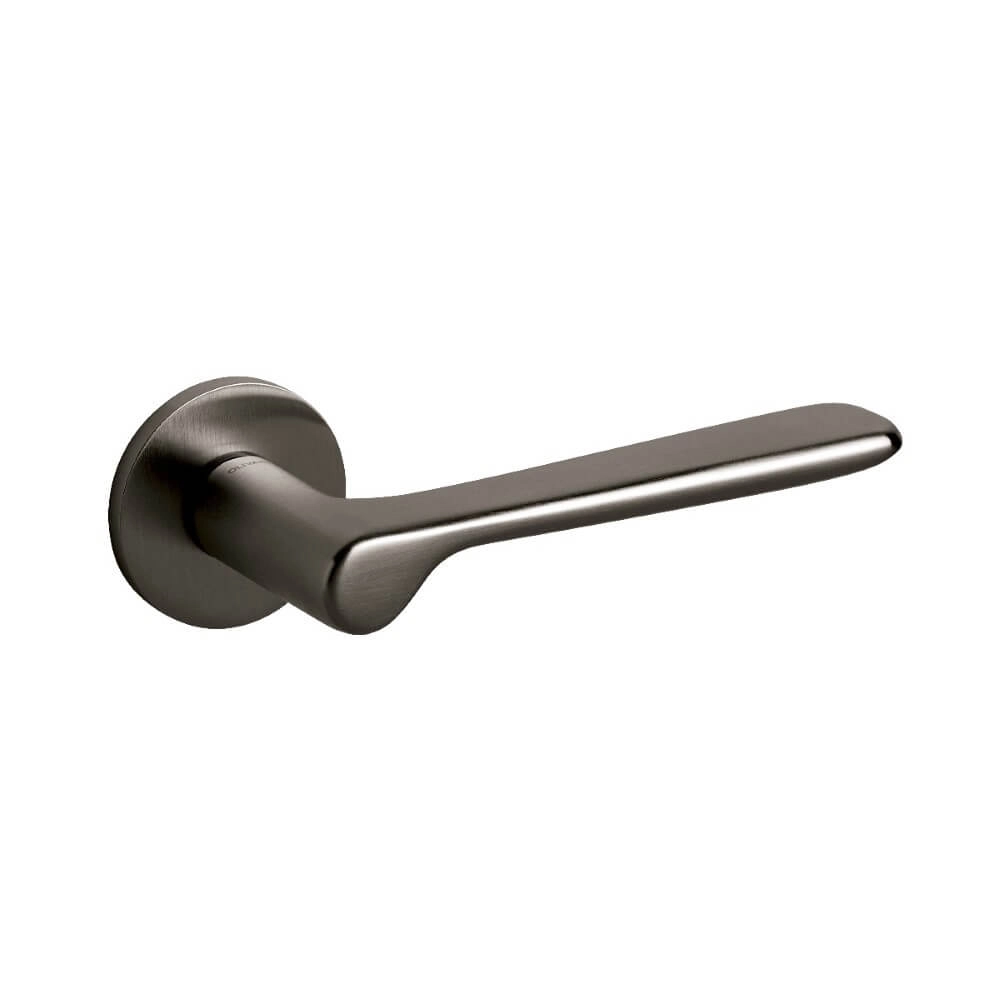 Poignée Plume sur rosace anthracite