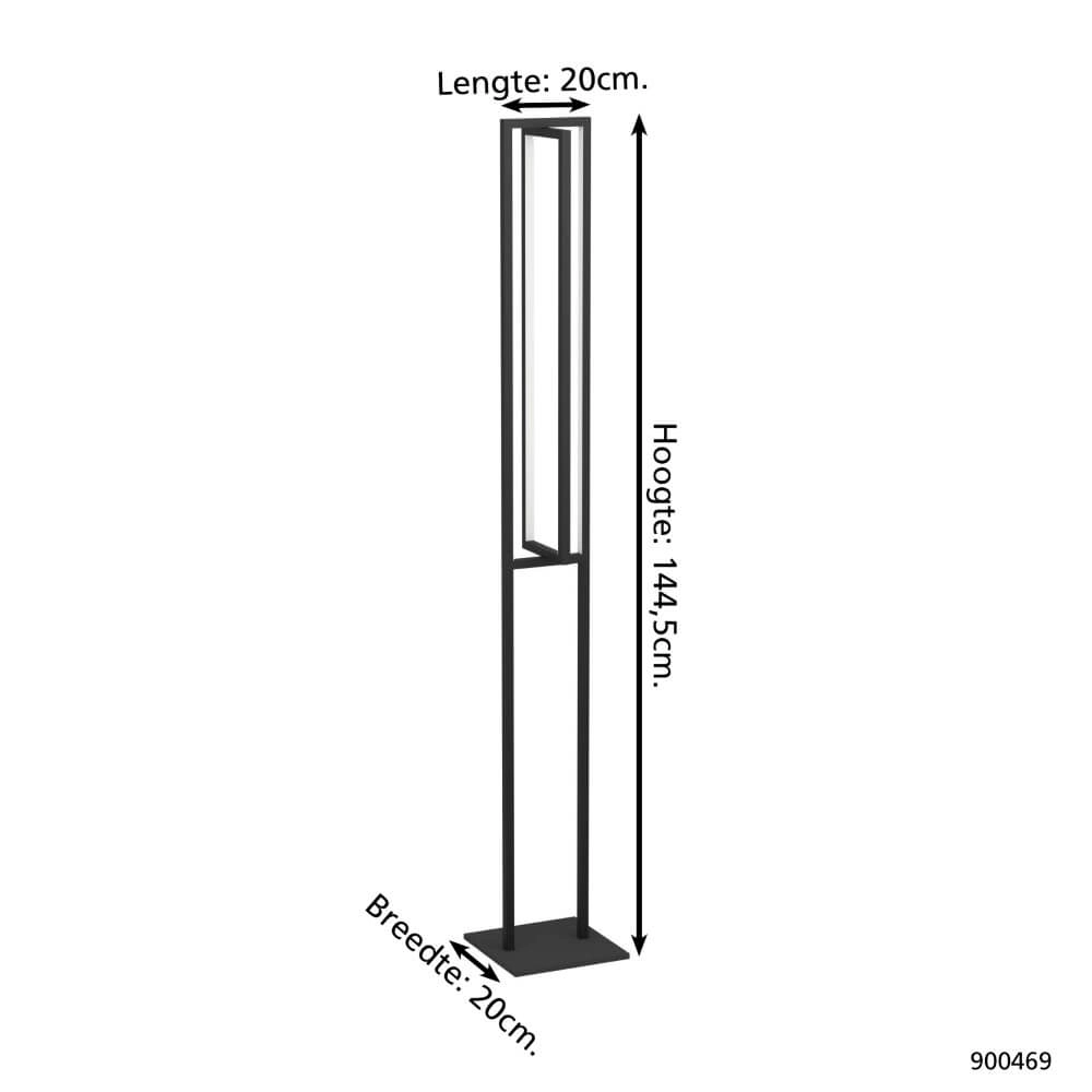 Lampe sur pied LED Siberia noir Eglo 9008606244089