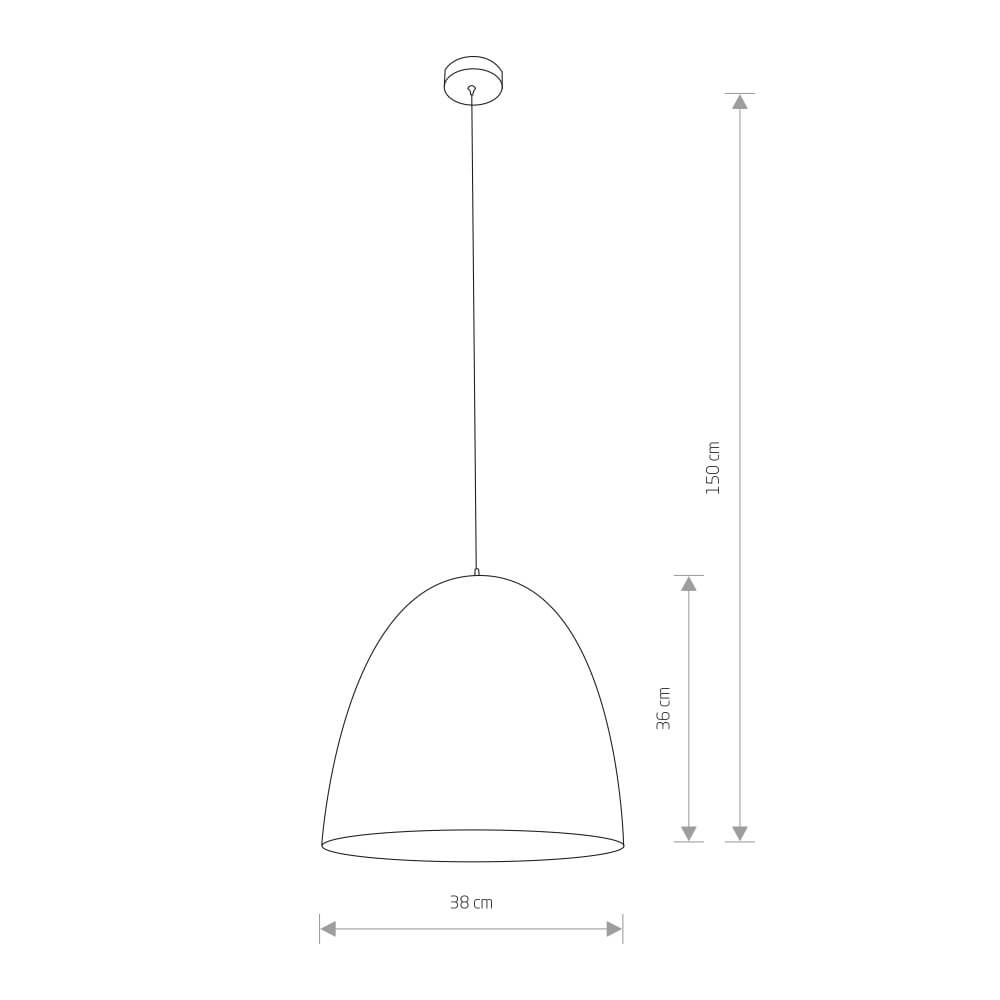 Lampe suspendue noire Egg M Ø 38 cm Lyora 5903139902298