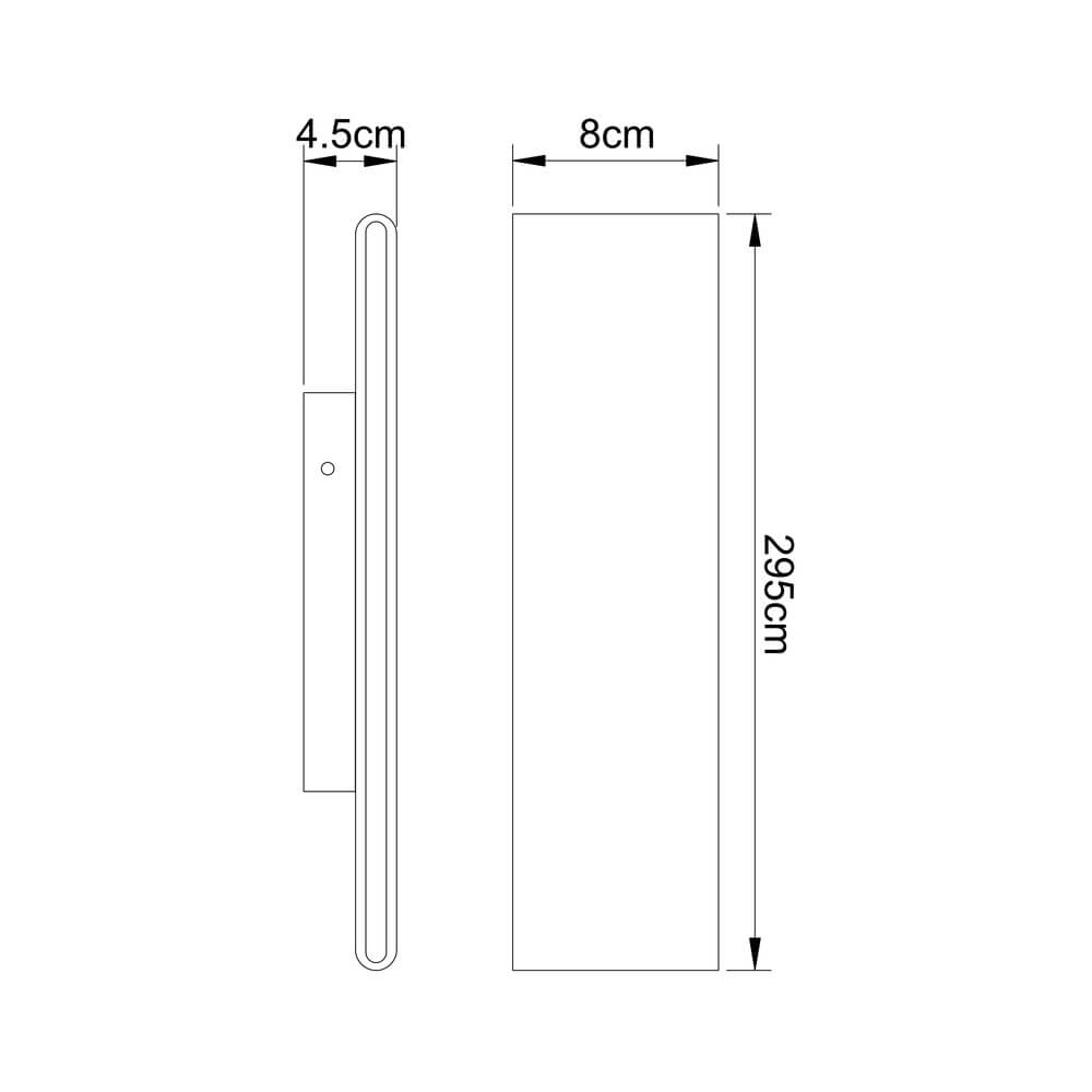 Applique murale design Siegfried M noir avec interrupteur Globo 9007371414352