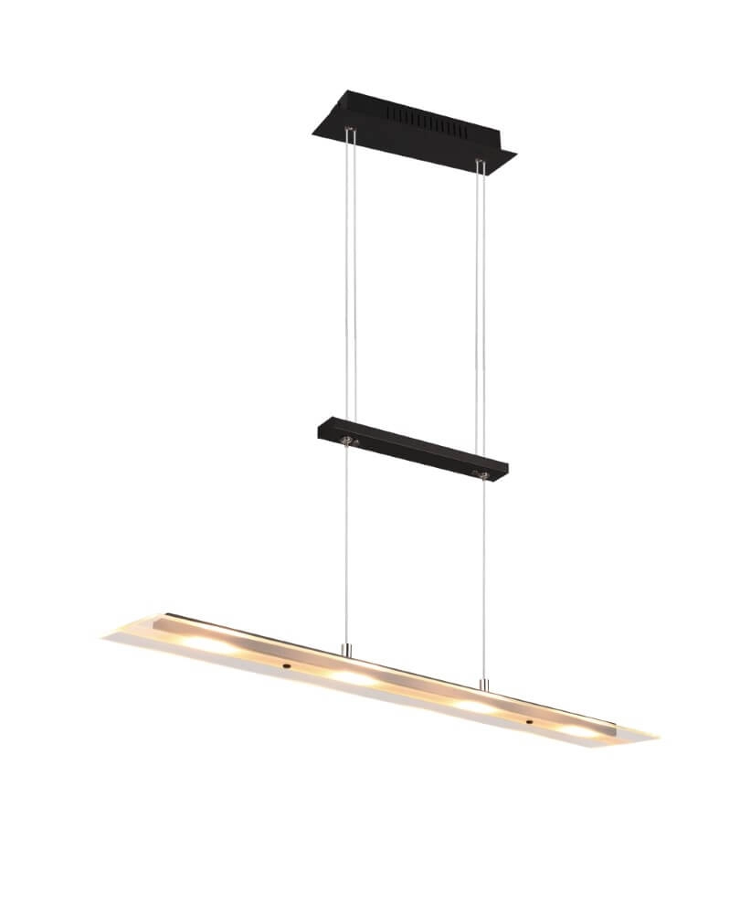 Lampe à suspension en verre Milos noir Trio 4017807588286