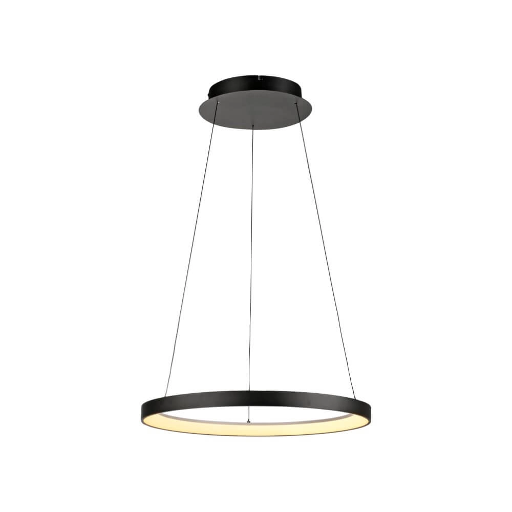 Lampe suspendue ronde Hoop noir Paul Neuhaus 4012248384695