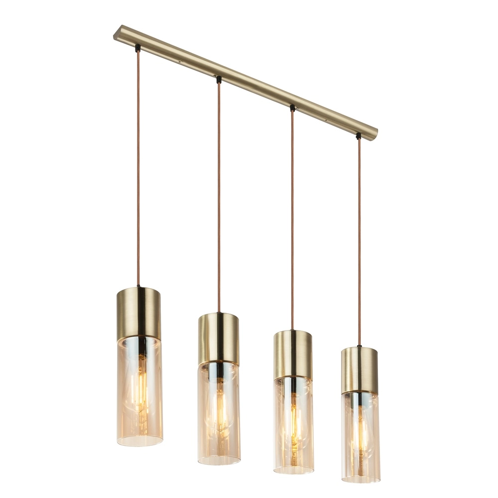 Lampe suspendue à 4 lumières Annika Conception en or
