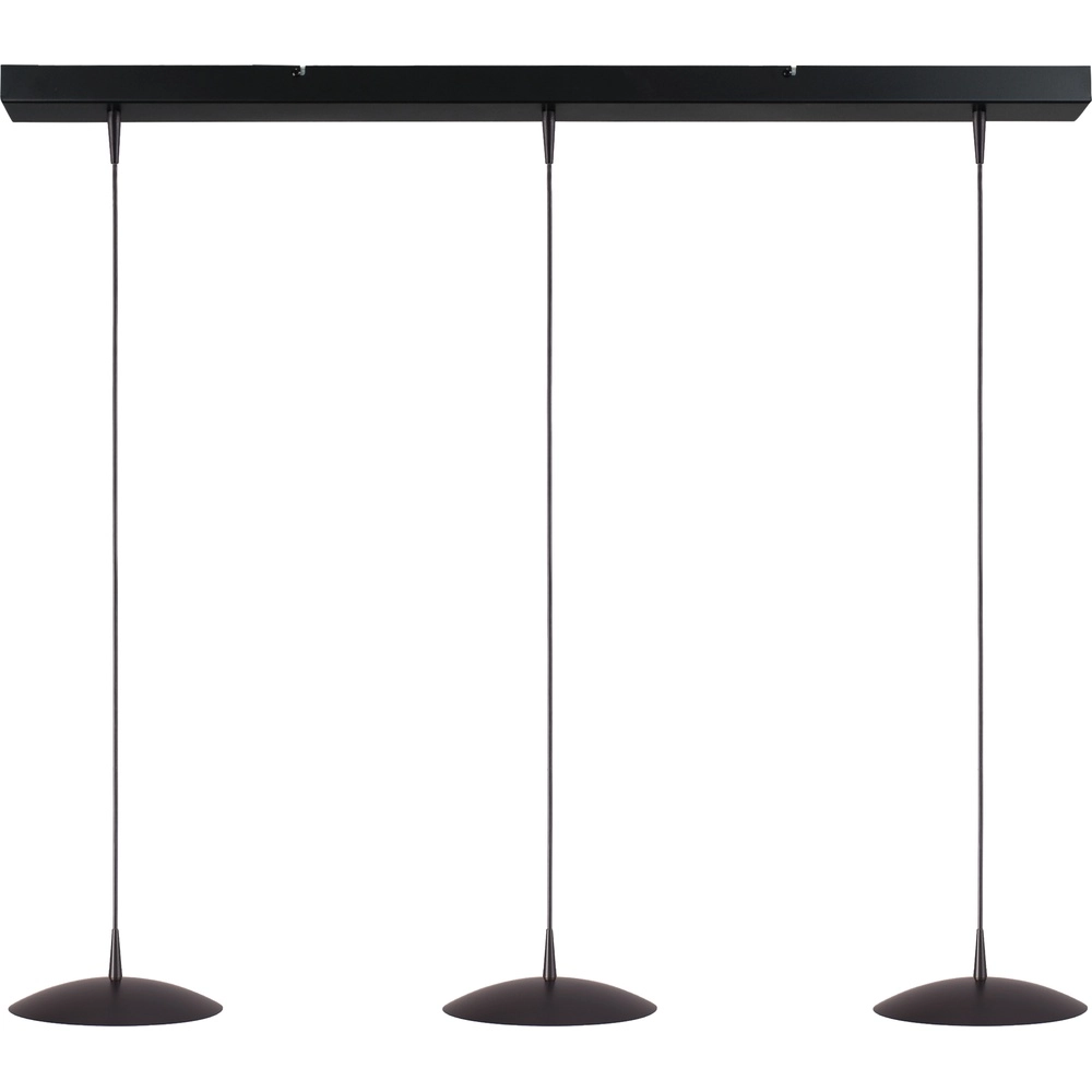 Lampe pendante à 3 lampes Scala 100 cm en nickel noir Ø 20 cm