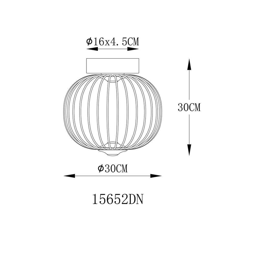 Plafonnier noir Galway cage simple Ø 30cm Globo 9007371465330
