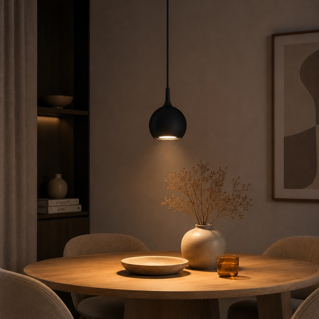 Suspension design Bolero noir Ø 9cm