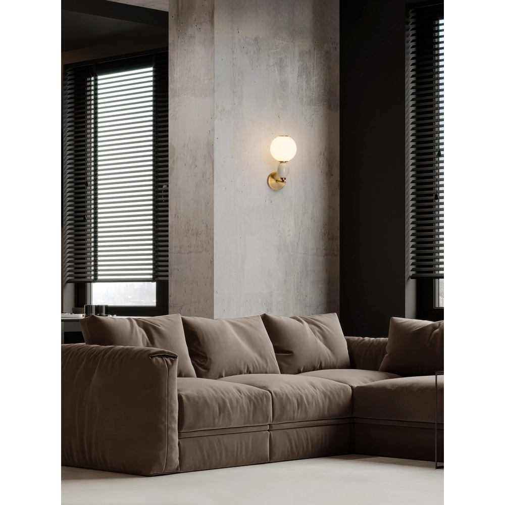 Applique murale Obrie Or avec blanc Lyora 5212017484215