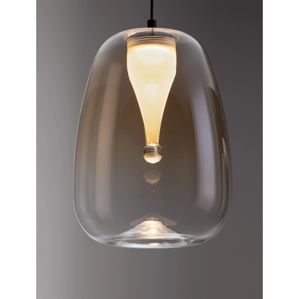 Suspension design Oblo 1 verre ambré clair Suspension design Oblo 1 verre ambré clair