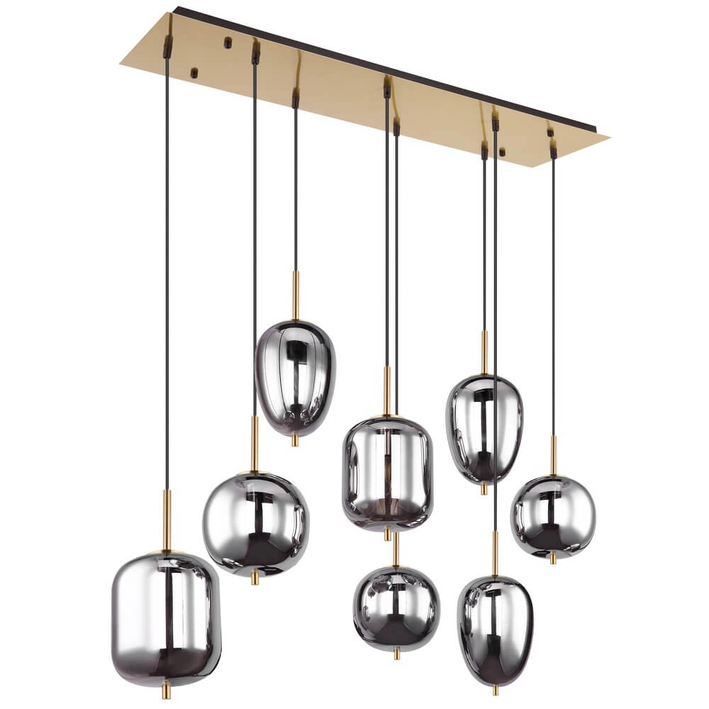 Suspension dorée Blacky I 8 lumières Globo 9007371419036