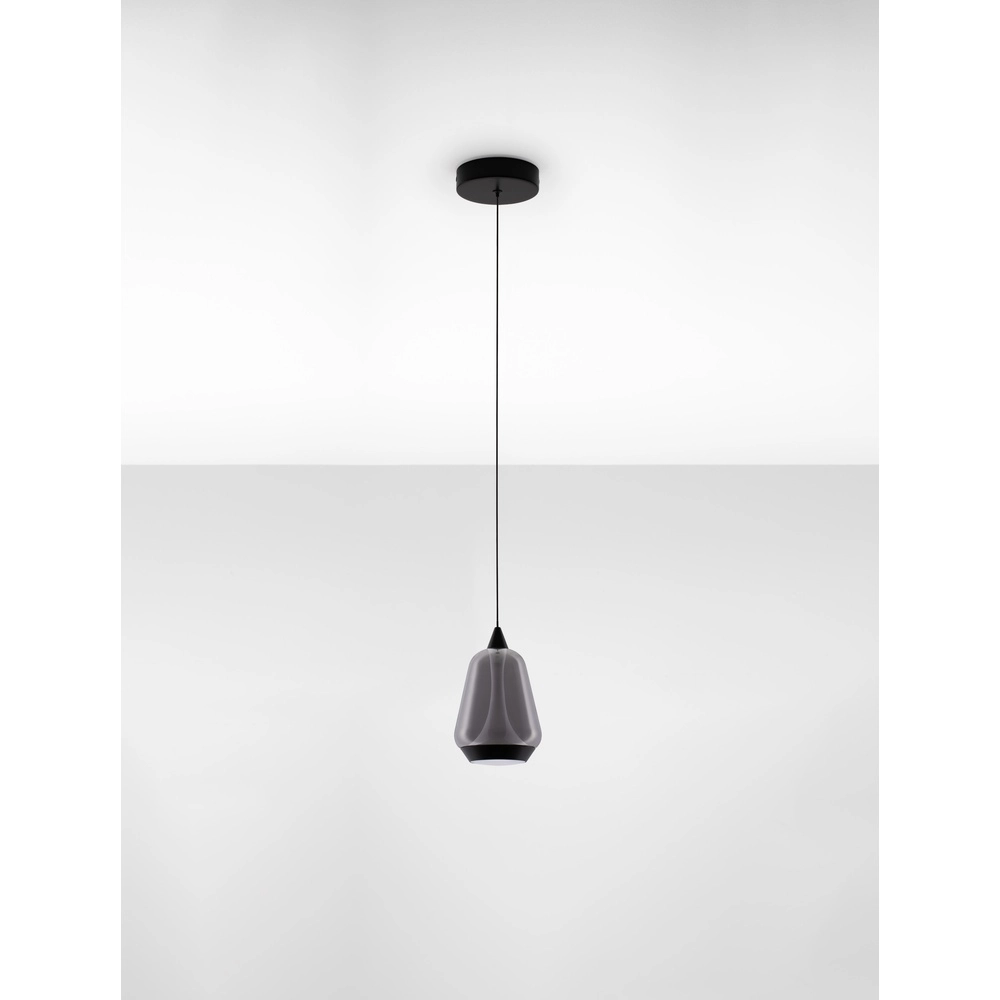 Suspension design Alish Verre fumé à 1 lumière Lyora 5212017477682