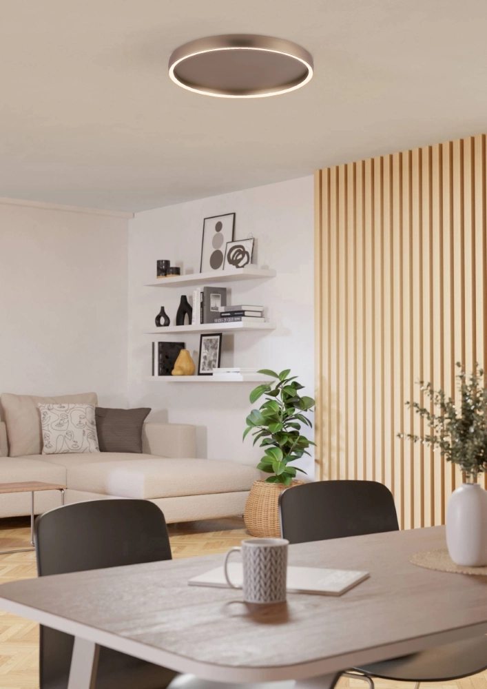 Ceiling lamp Trabuco black with brown Ø 55cm Stars of Light 9008606359936